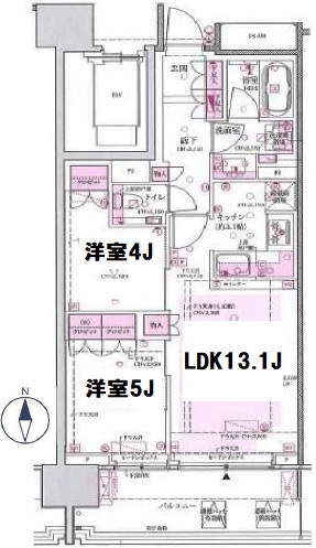 間取り10 2LDK 52.82㎡  賃料¥298,000 管理費¥20,000 敷金1ヶ月 礼金1ヶ月 　　　　