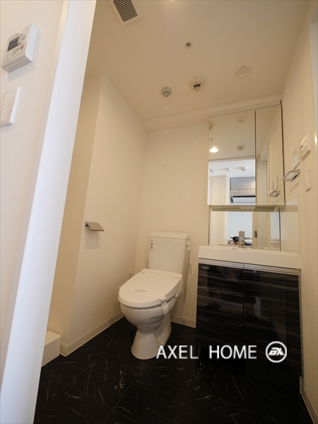 アジールコート新宿の独立洗面台とトイレ