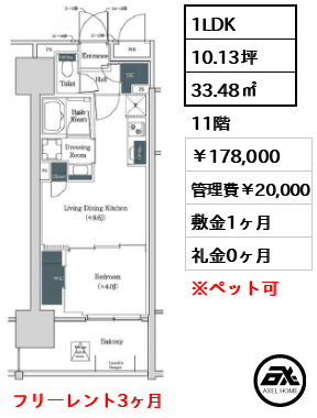 ブルックサイドレジデンス木場 178,000円