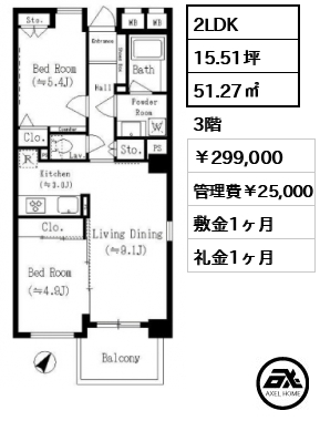 レジディア六本木檜町公園 29.9万円