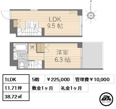 アプリーレ赤坂 225,000円