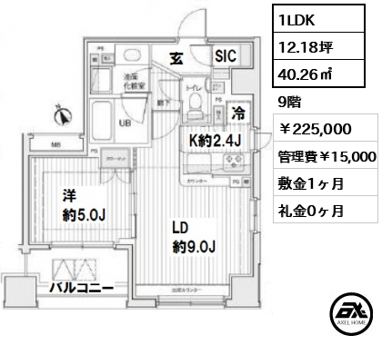 ドゥーエ銀座イーストⅠ 225,000円