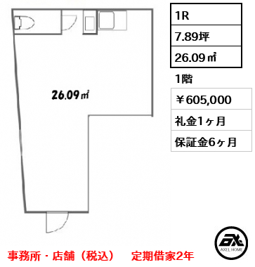 IJK神宮前れい（店舗） 605,000円