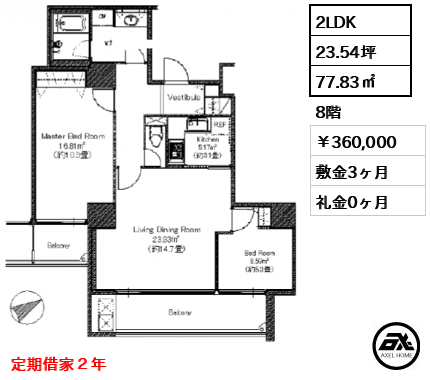 隅田リバーサイドタワー 36万円