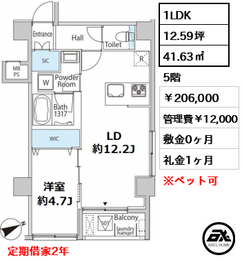 コンフォート月島 （CONFORT）　 206,000円