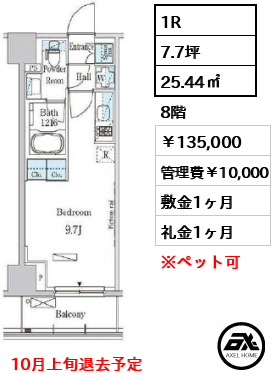 パークアクシス木場キャナル　ウエスト 135,000円