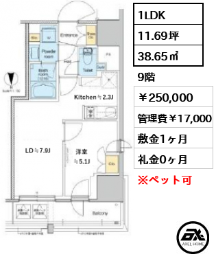 プラウドフラット四谷三丁目 250,000円