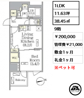ザ・パークハビオ神楽坂レジデンスSouth 20万円