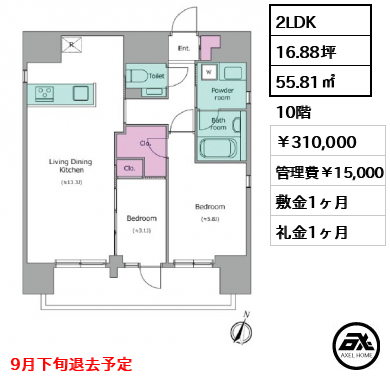 デュオフラッツ飯田橋WEST 31万円