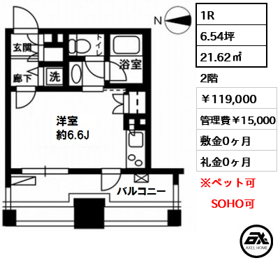 レジディア市ヶ谷 119,000円