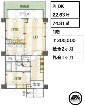 ザ・ペアシティ四谷 300,000円