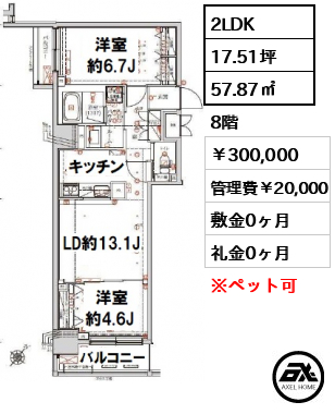クオリタス日本橋浜町　(QUALITAS日本橋浜町) 300,000円