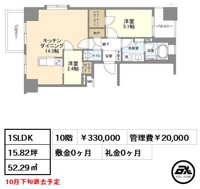 グランカーサ新宿御苑 33万円