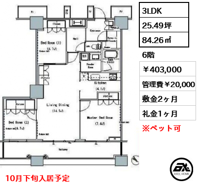 ザ・東京タワーズ ミッドタワー MID TOWER 賃貸階 403,000円