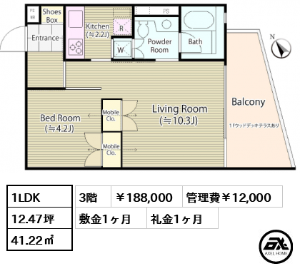 代々木MKCOURT　(ヨヨギエムケーコート）　 188,000円