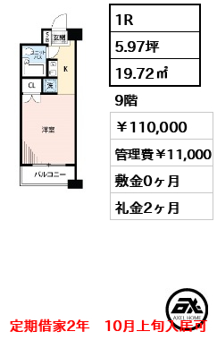 プライムアーバン勝どき 110,000円