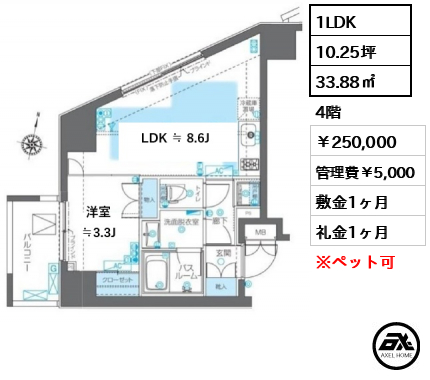 ZOOM神宮前(ズーム神宮前)　 250,000円