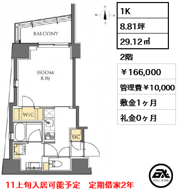 ＲＢＭ外苑前レジデンス 166,000円