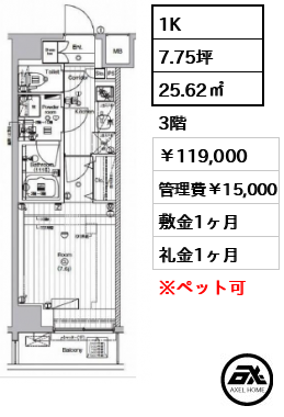 ザ・プレミアムキューブＧ潮見 119,000円