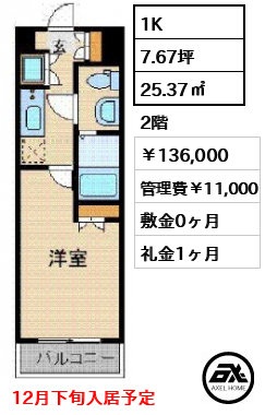 ヴィーダスカイコート品川（VIDA SKY COURT） 13.6万円