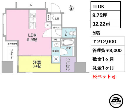 リバーレ東新宿 212,000円