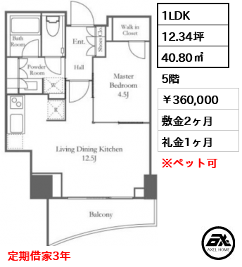 パークコート神宮北参道ザタワー 360,000円