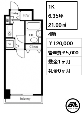 ビクセル新宿 120,000円