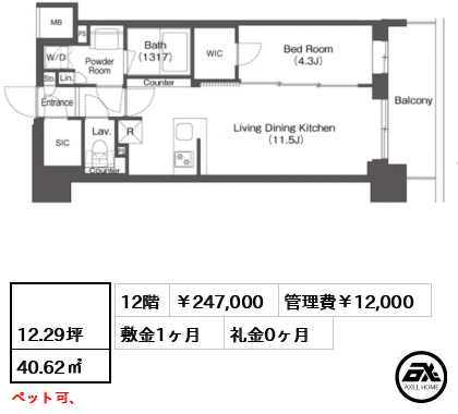 コンフォリア東新宿 247,000円