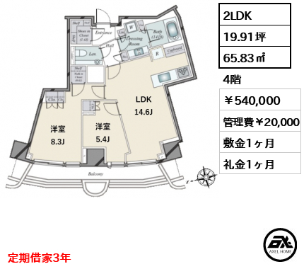 パークコート神宮北参道ザタワー 540,000円