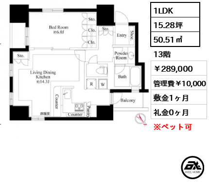 グランスイート銀座レスティモナーク 289,000円