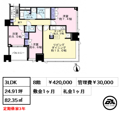 シティタワーズ豊洲ザ・シンボル　 420,000円