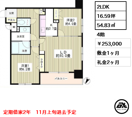 コンフィール日本橋アクアシティ 253,000円