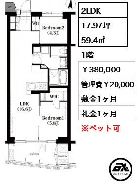 代々木参宮橋テラス 38万円