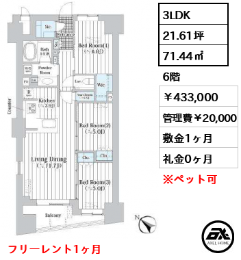 ザ・グランクラッセ日本橋イースト 433,000円