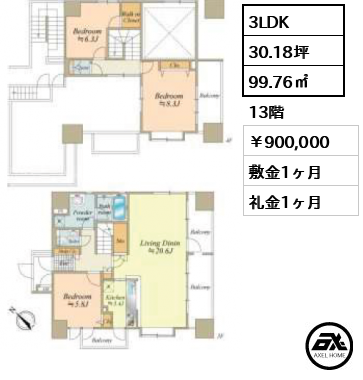 ヴェル・クレール勝どき 900,000円