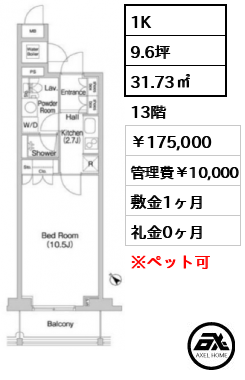 コンフォリア北参道 175,000円