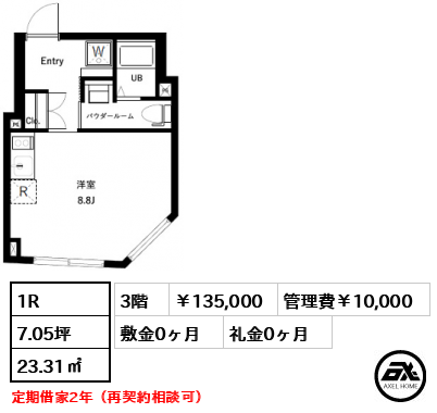 オーキッドレジデンス代々木EAST 135,000円