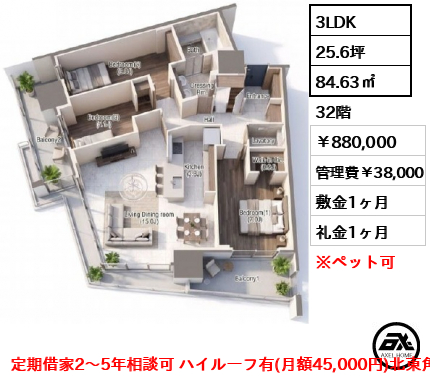 リビオタワー品川 (新築建設中) 88万円