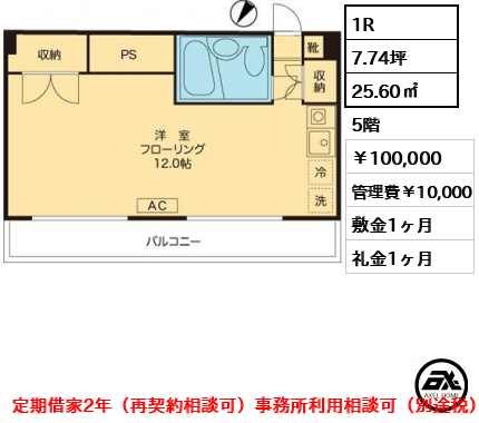 パルナス代々木 100,000円