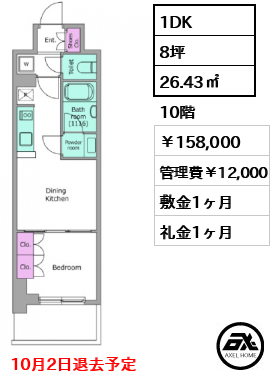FORESTA湊町（旧アーバネックス銀座東Ⅱ） 158,000円