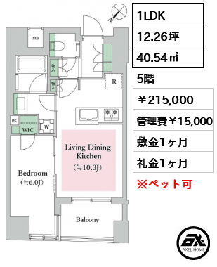オープンレジデンシア銀座築地 215,000円