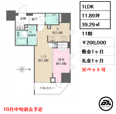 グランスイート四谷エクシア 200,000円