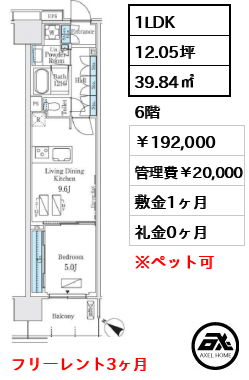 ロイヤルパークス有明 192,000円