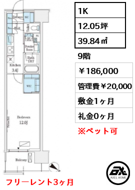 ロイヤルパークス有明 186,000円
