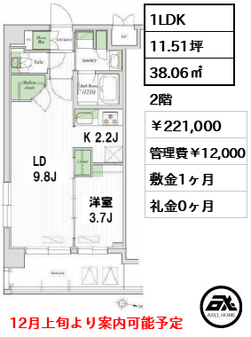 アーバネックス原宿 221,000円