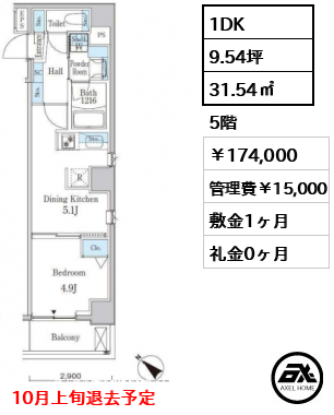 アヴェルーナ月島　 17.4万円
