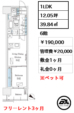 ロイヤルパークス有明 190,000円