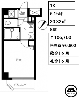 スカイコート代々木 106,700円