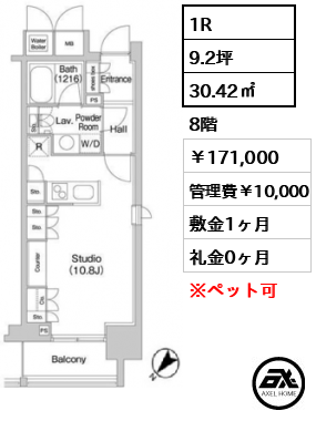 コンフォリア北参道 171,000円