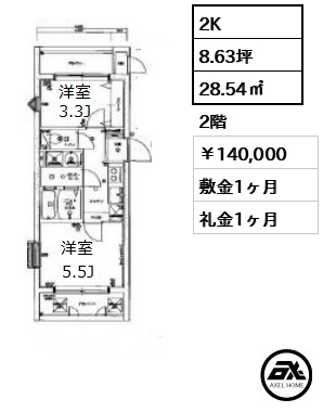 プラトー神宮前 140,000円